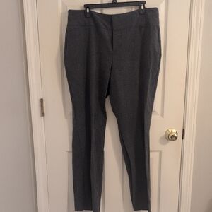 Elle Gray Polka-Dot Waistband Dress Pants